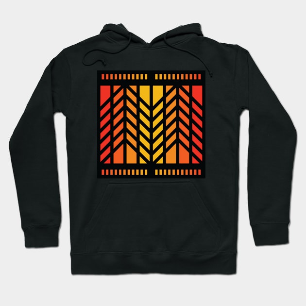 “Dimensional Flight” - V.4 Orange - (Geometric Art) (Dimensions) - Doc Labs Hoodie by Doc Labs